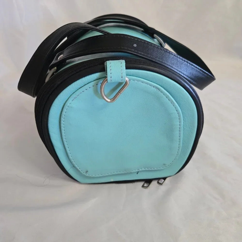 NWT Petote Aqua Blue ' Madison ' Pet Carrier 10.5 x 7'' x 6.5'' USA Made